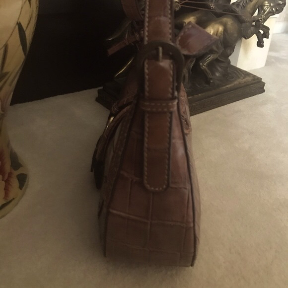 Nine West, Croc Embossed Bag, Brown - Picture 5 of 8